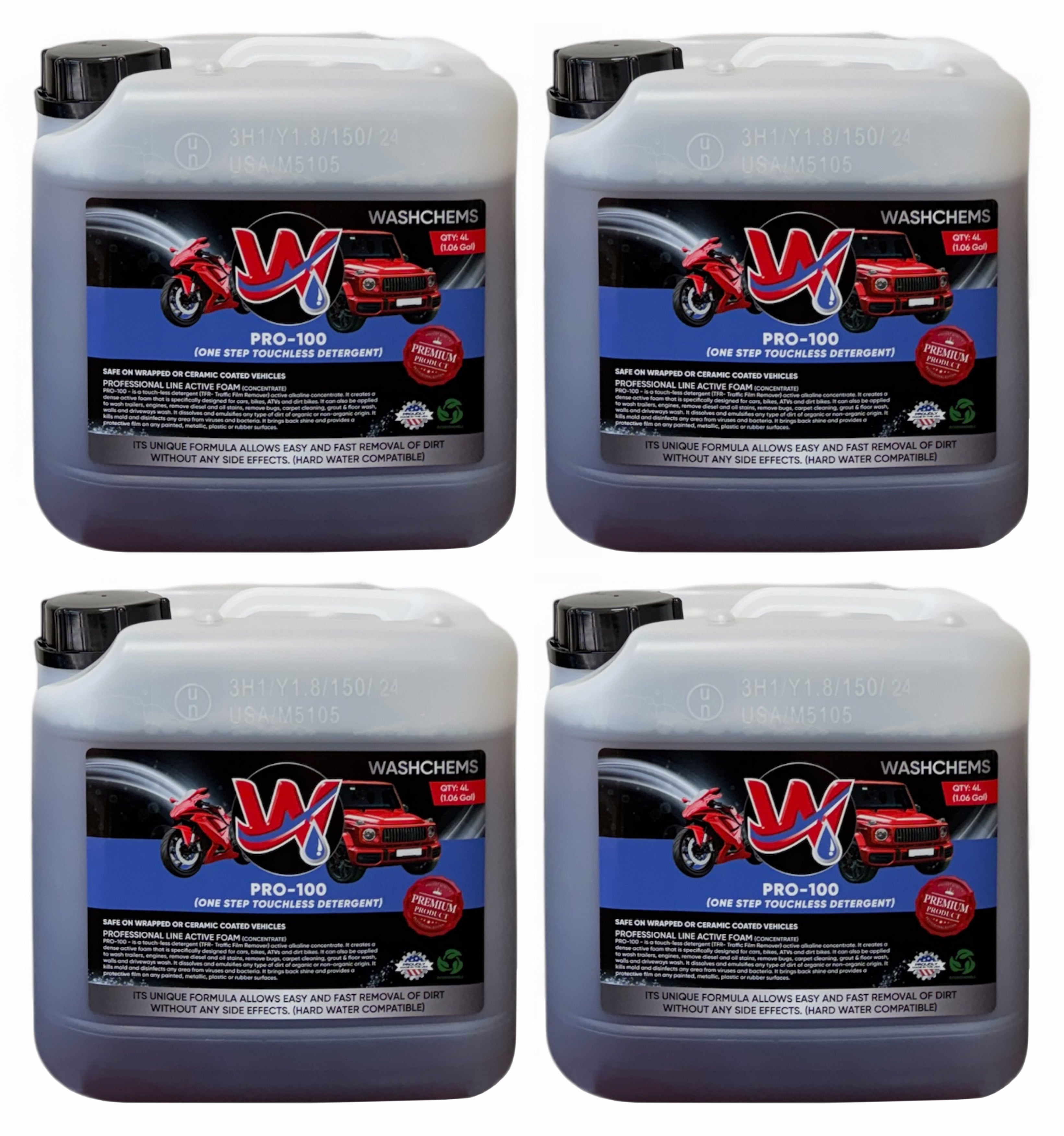 PRO-100 (1 Gal) Détergent personnel en une étape pour véhicule