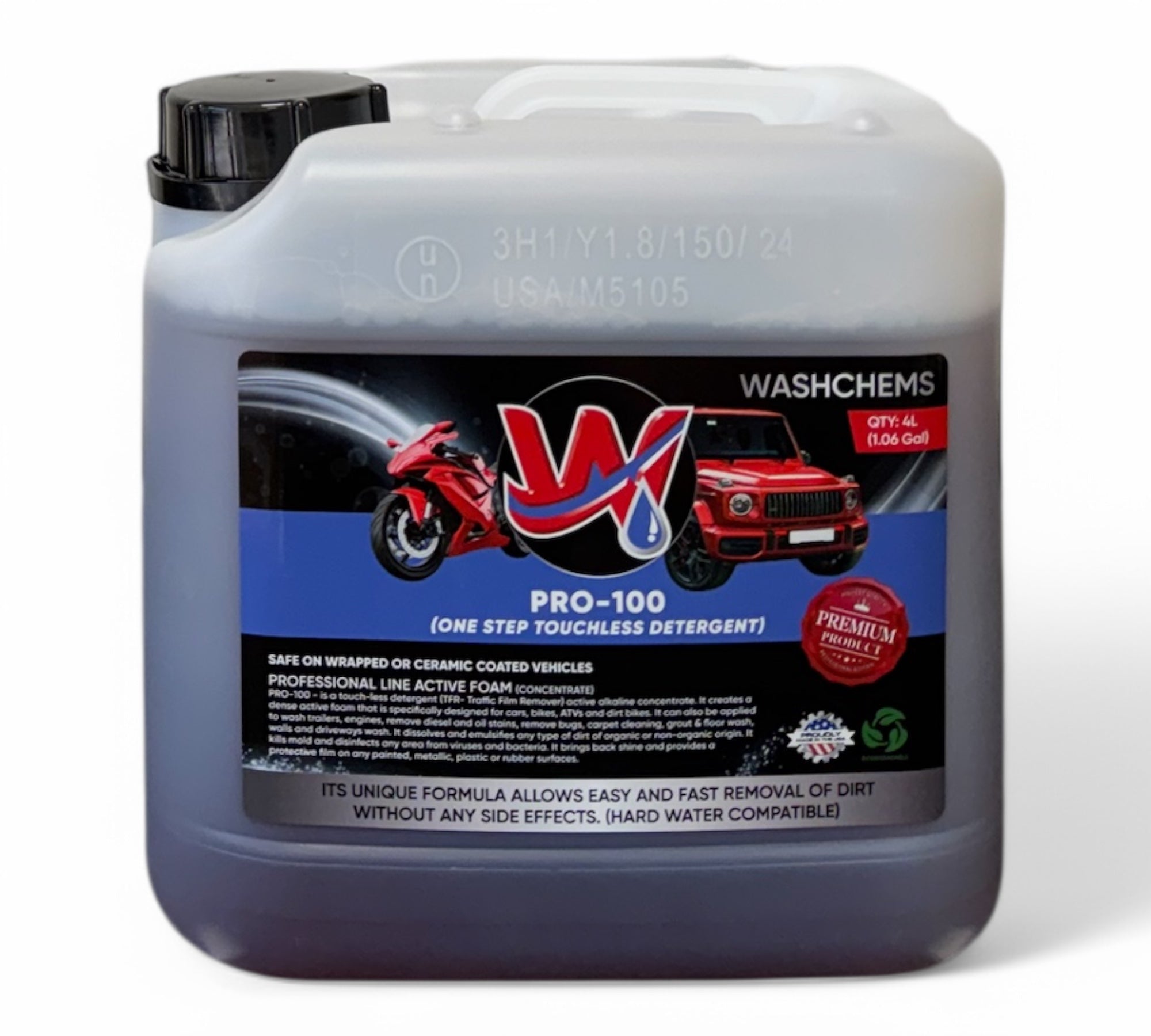 PRO-100 (1 Gal) Détergent personnel en une étape pour véhicule