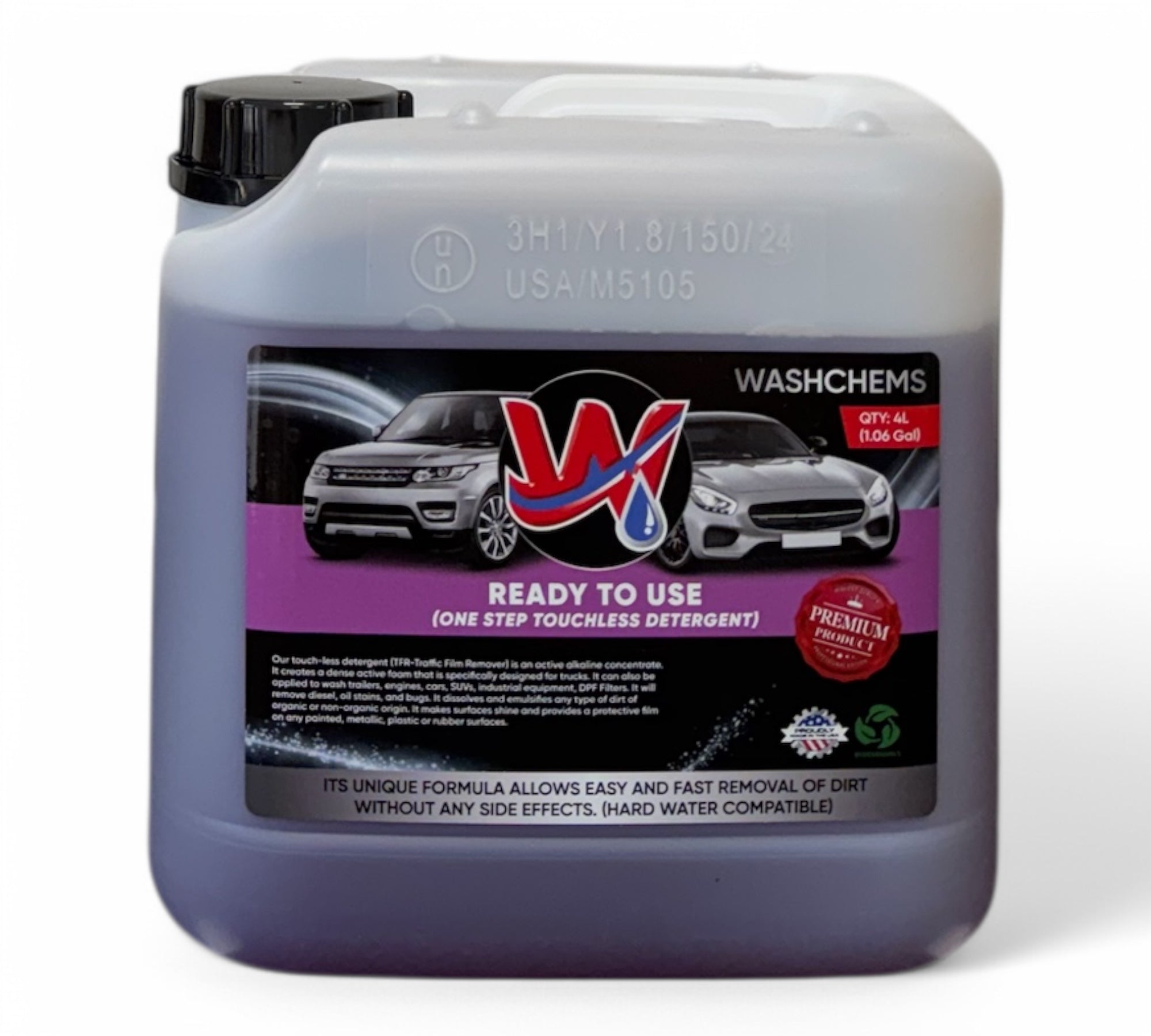 Foam Cannon Ready to Use - Touchless Car Wash Shampoo (1 Gallon, 128 oz) – No Mixing Ratio Required - Commercial Grade Auto Cleaner – Great for Cars, Trucks, Motorcycles, Mopeds, ATVs
