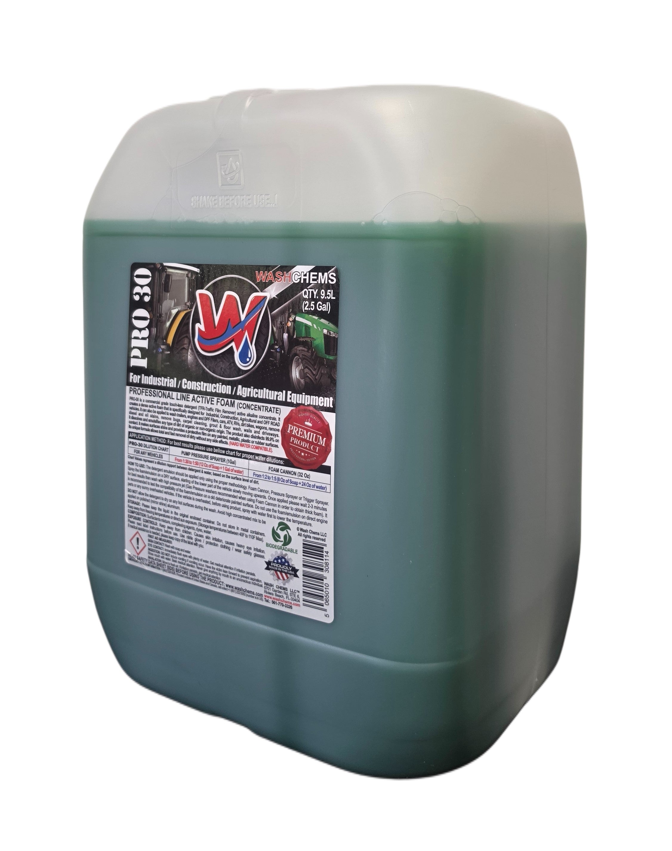 Detergente de un solo paso para equipos industriales, de construcción y agrícolas PRO-30 (2,5 galones)