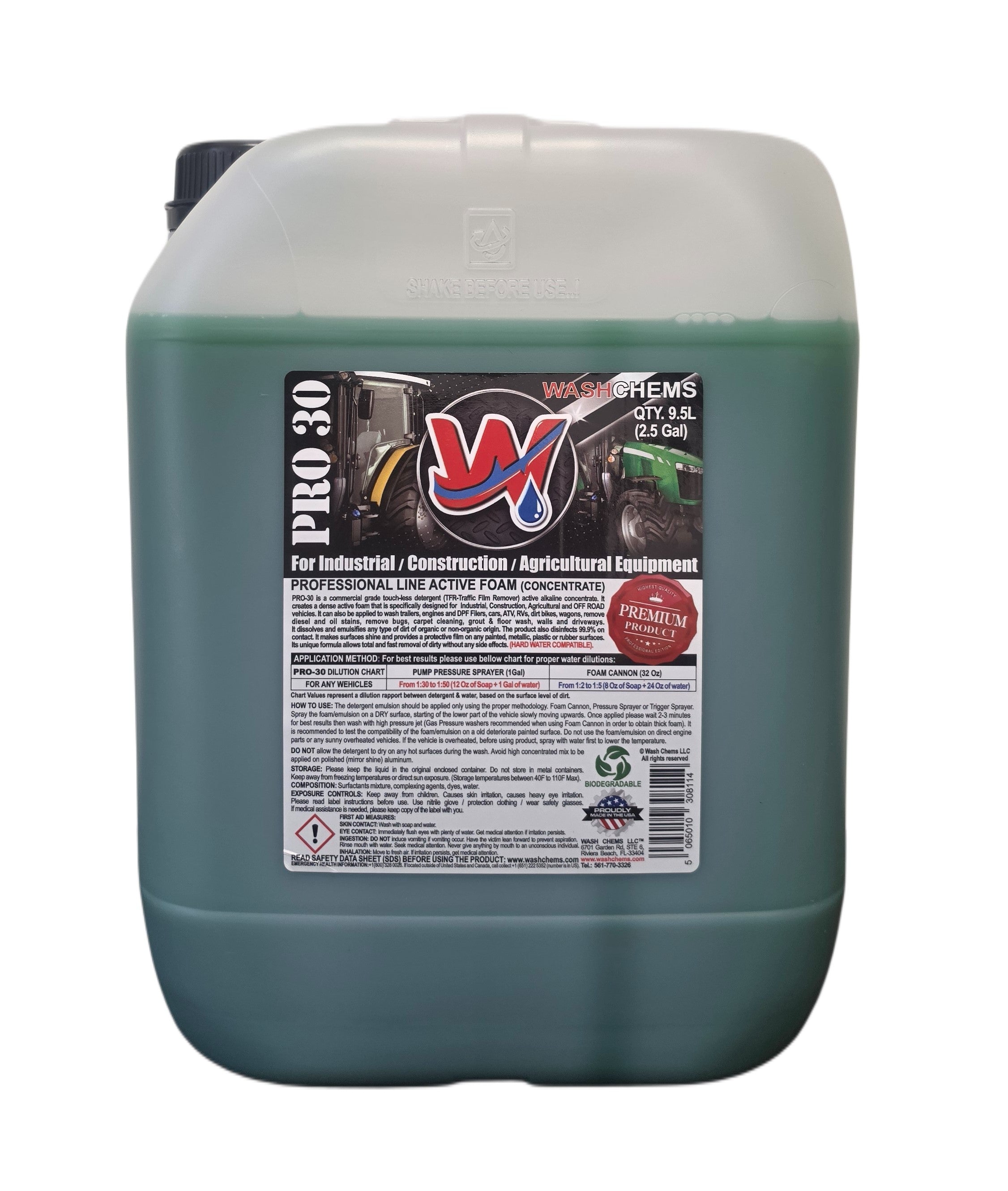 PRO-30 (2.5 Gal) Industrial/Construction/Agricultural Equipment One Step Detergent
